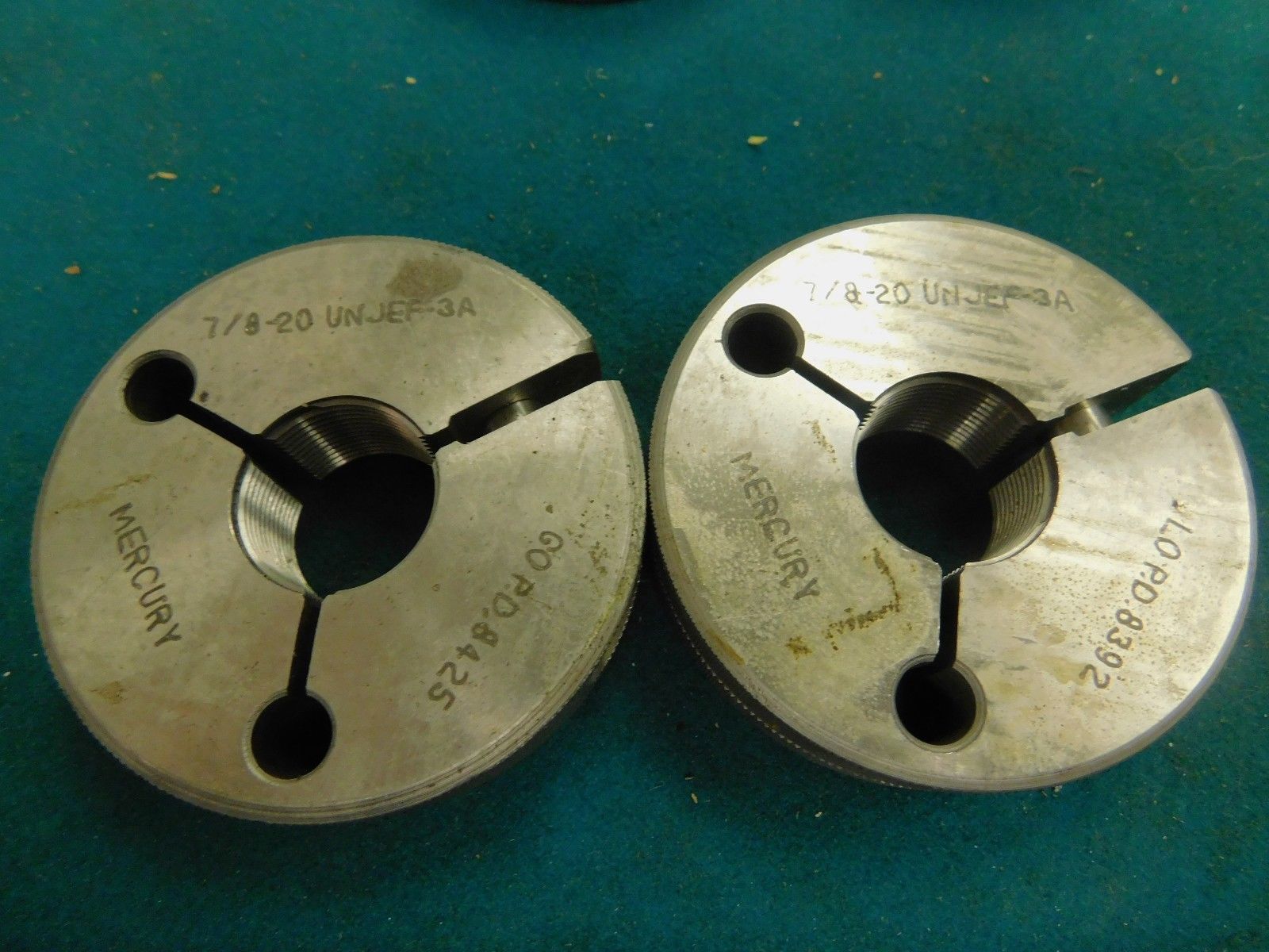 Hanson Whitney USA Go No Go Thread Ring Gage Set 5//16/"-32 NEF