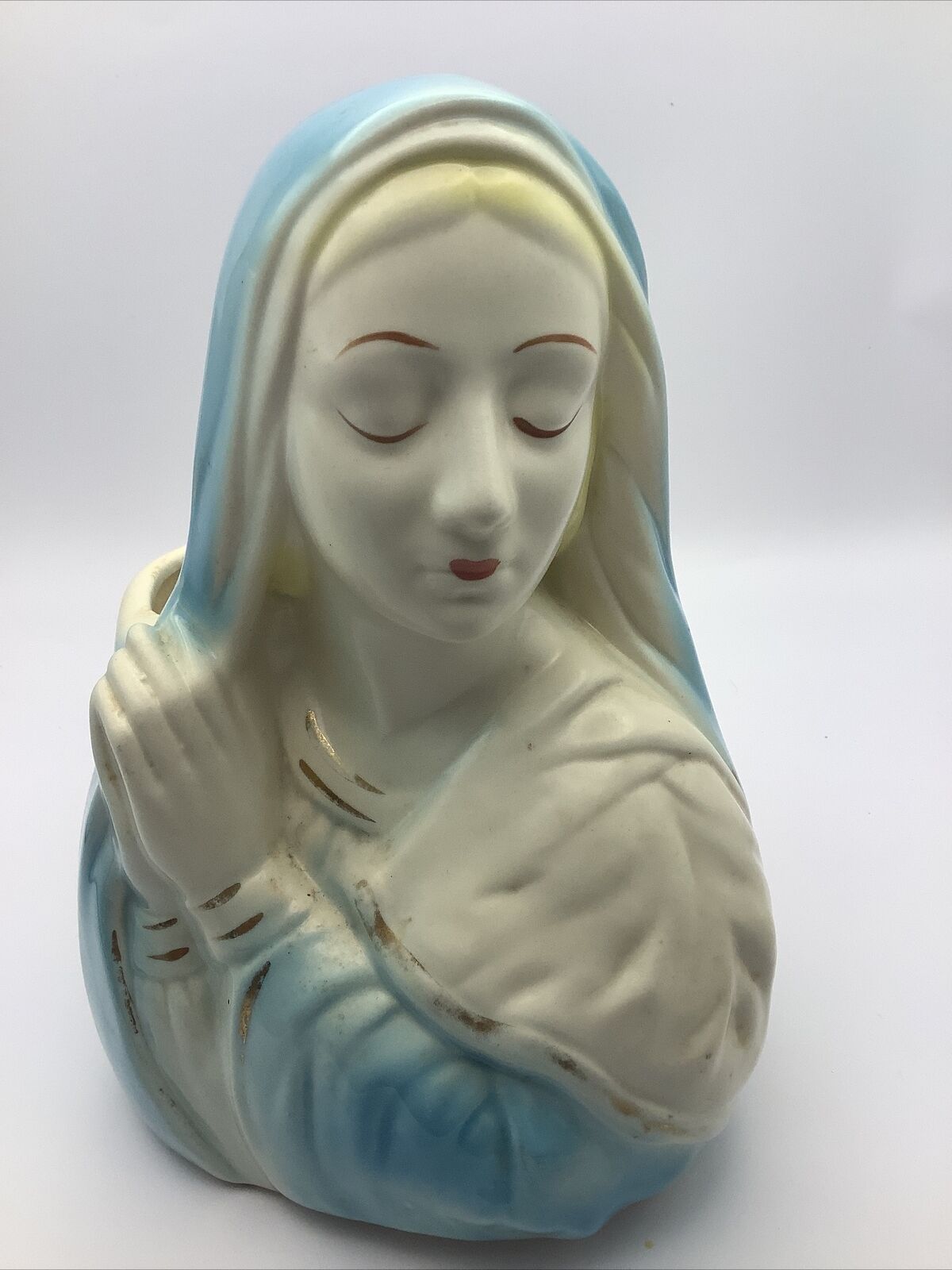 Vintage Mid-Century Ceramic Blessed Mother Mary Praying, Retro ...