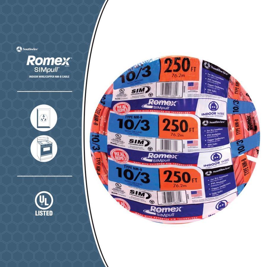 Southwire Romex SIMpull 103 NonMetallic Wire (Bythe Southwire Romex SIMpull 103 NonMetallic Wire (Bythe