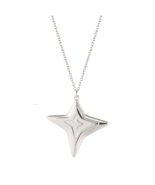 2021 Georg Jensen Christmas Ornament Four Point Star Silver - New - $18.81