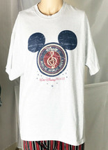 Walt Disney World Men's T-Shirt Size XL Magic Music Days Pale Gray Red Blue - $27.21
