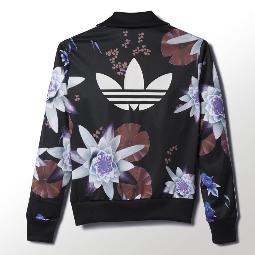 New Adidas Originals Lotus Print Track Jacket Floral Superstar Hoodie ...