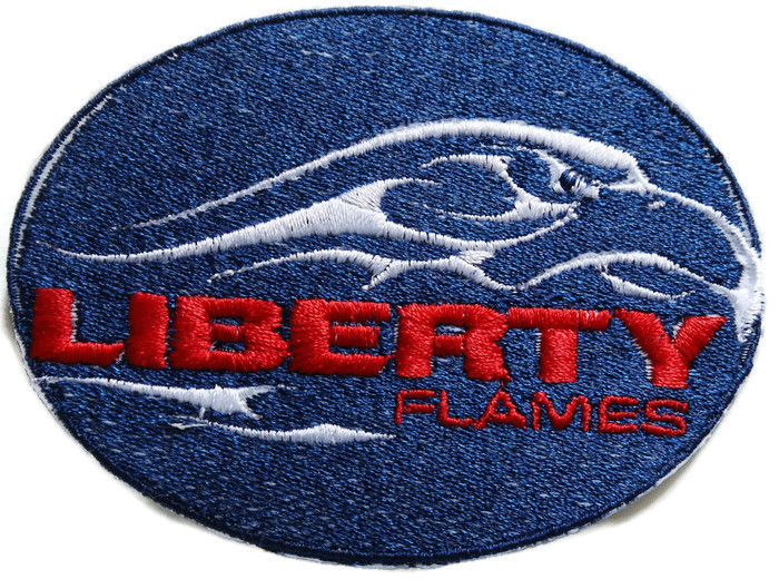 Liberty Flames logo Iron On Patch