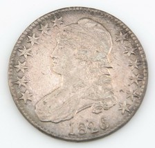 1826 50¢ Capped Bust Half Dollar, AU Condition, Excellent Eye Appeal & Luster - $347.11