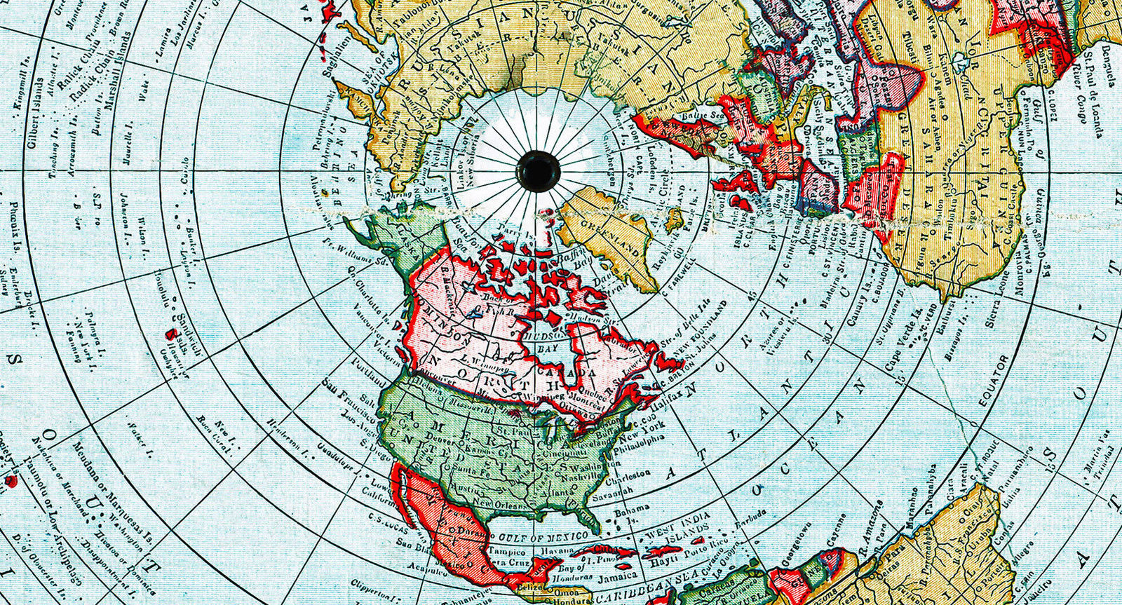 Flat Earth Map Circa