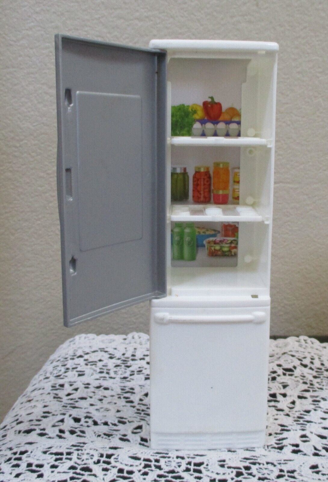 Mattel Barbie Doll House Furniture Kitchen Fridge Refrigerator 10" - Houses & Furniture