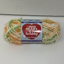 1 Skein Scrubby Yarn Red Heart Citrus 3 oz Worsted Weight 100% Polyester - $6.89
