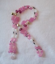 Valentine Gemstone Rhythm Beads w/Rose Quartz, Crystal Quartz & Hematite ~ 54 " - $39.00