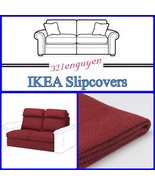 IKEA LIDHULT Slipcover Cover for loveseat sleeper section Lejde red-brown - $128.88