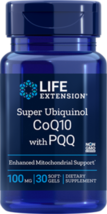 2 PACK Life Extension Super Ubiquinol CoQ10 PQQ 100 mg 30 gels heart health image 1