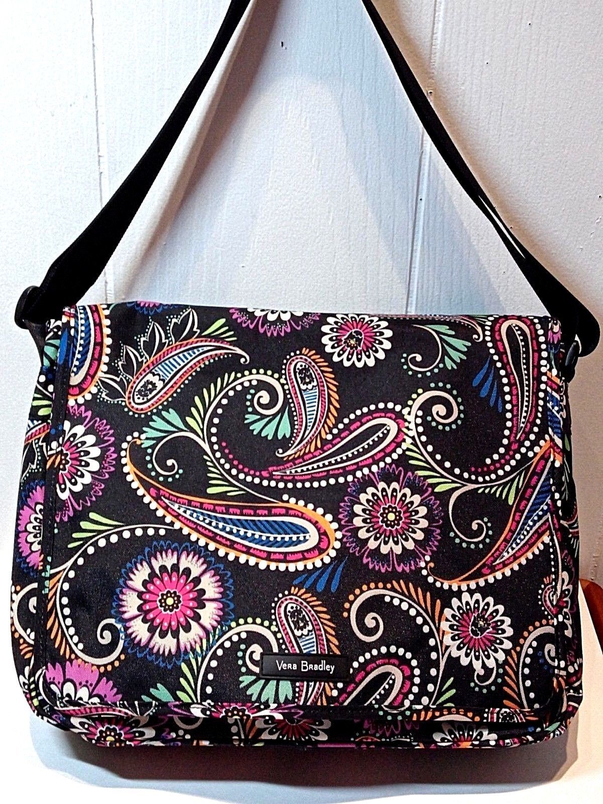 New Vera Bradley Lighten up Nylon Messenger Bag in BANDANA SWIRL