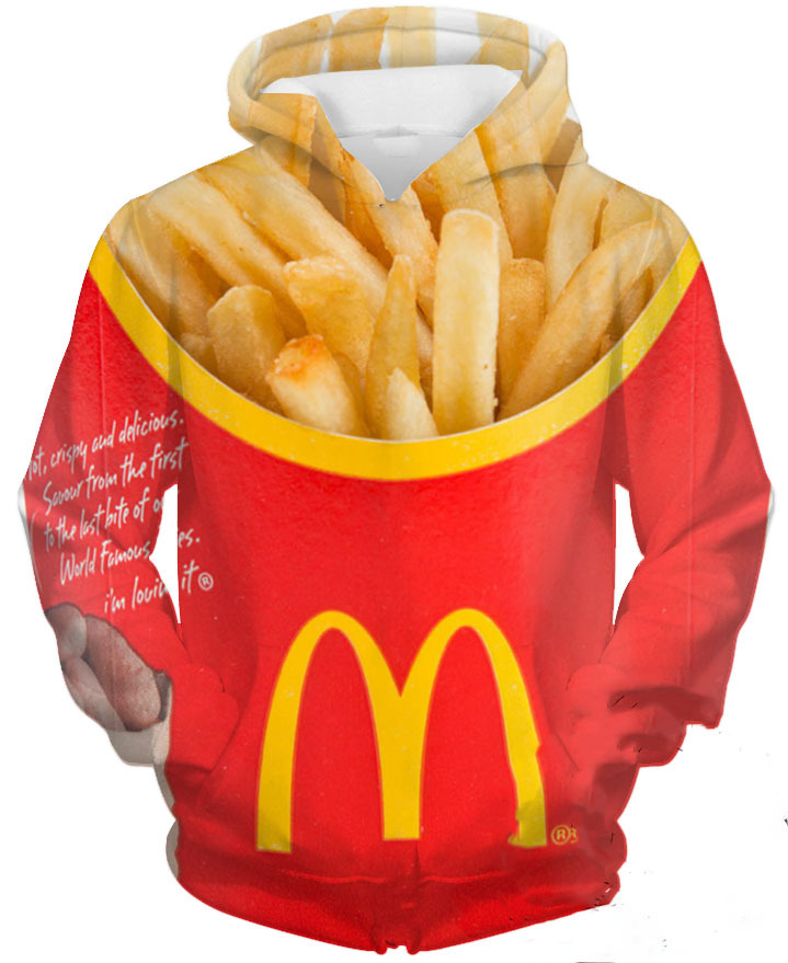 Mcdonald's French Fries Hoodie Sizes S -3XL - Sweatshirts, Hoodies