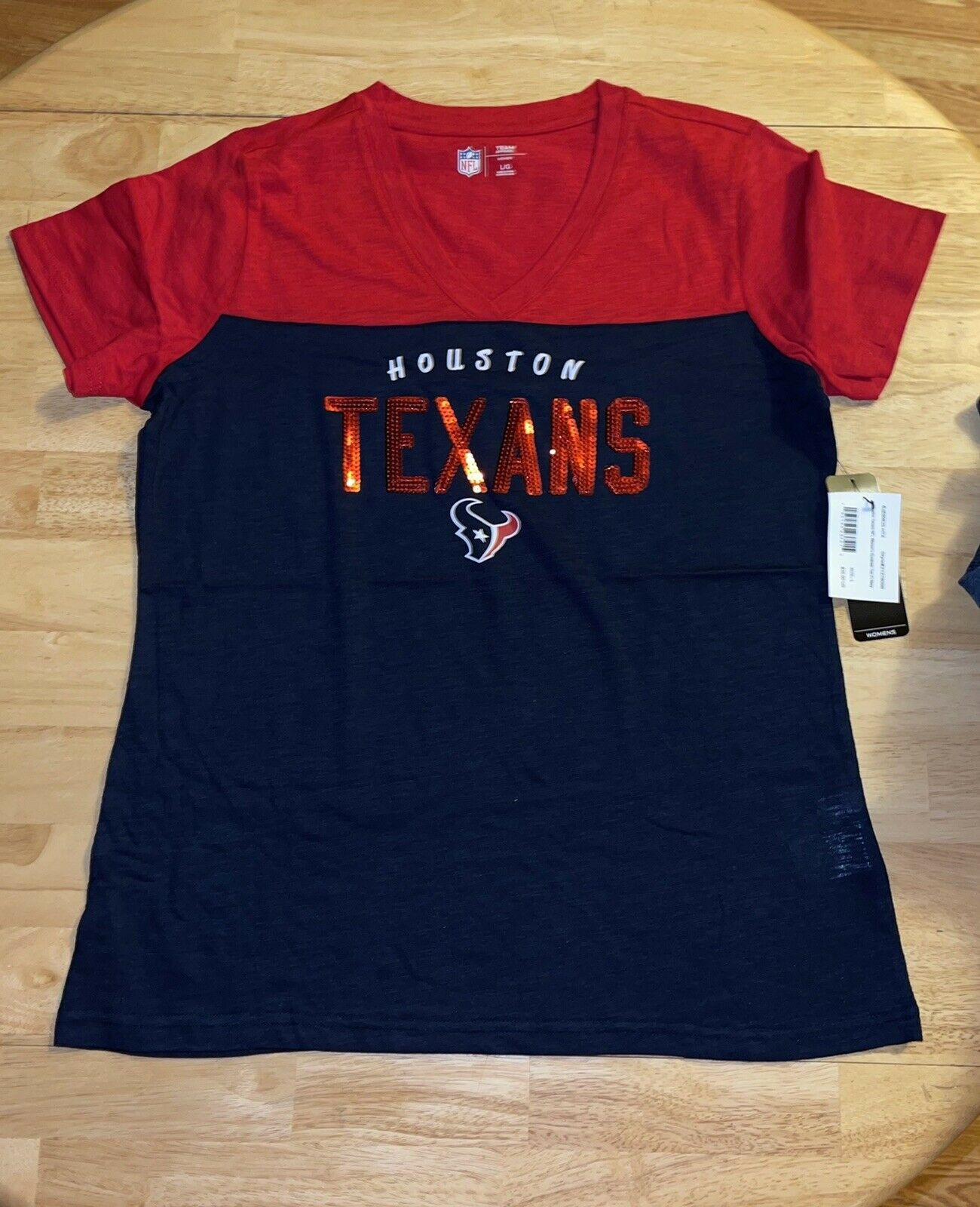Primary image for Houston Texans NFL Women’s Rundown Tee 21 Navy BNWTS Size Large $35.00