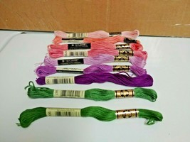 9pcs DMC Stranded Cotton Cross Stitch Thread Mouline 9 different colors 8.7yds - $9.99