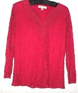 COLDWATER CREEK RED LACE TOP SIZE S - $14.00