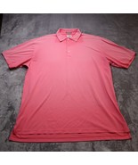 Peter Millar Summer Comfort Polo Shirt Mens 2XL Pink Casual Golf Perform... - $28.69