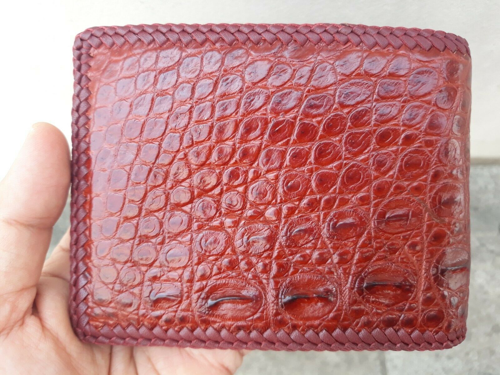 Genuine Real Alligator Crocodile Skin Leather Men's Bifold Wallet ...