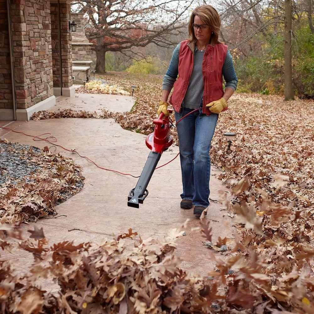 Toro Electric Leaf Blower Vac Mulcher 250 Mph 350 Cfm 12 Amp Oscillating Nozzle Leaf Blowers 3080