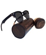 Skateboard Multi-Layer Club Sunglasses, Black Polarized Lenses, Bamboo Case - $70.00