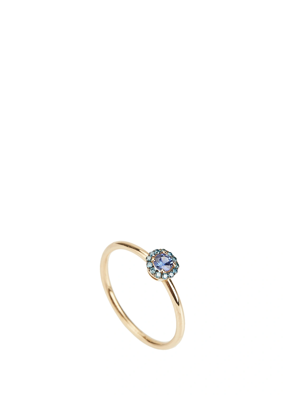 Collection-Ruel Design Round Shaped Gemstone Women&#39;s Gold Ring - £2,009.22 GBP