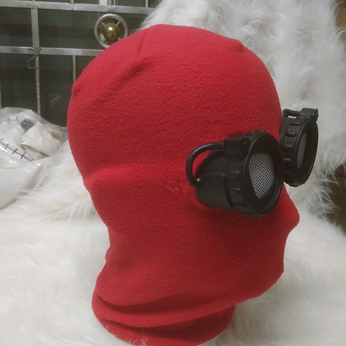 SpiderMan Peter Parker Homemade Suit Cosplay Mask Goggles