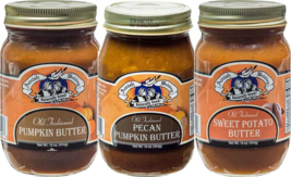 Amish Wedding Pumpkin, Pumpkin Pecan &amp; Sweet Potato Butters Variety 3-Pack - $34.60