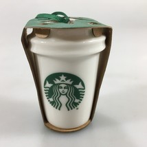 Starbucks White Classic Ceramic Go Cup Ornament 2016 NEW 2.5" Mermaid Split Tail - $19.45