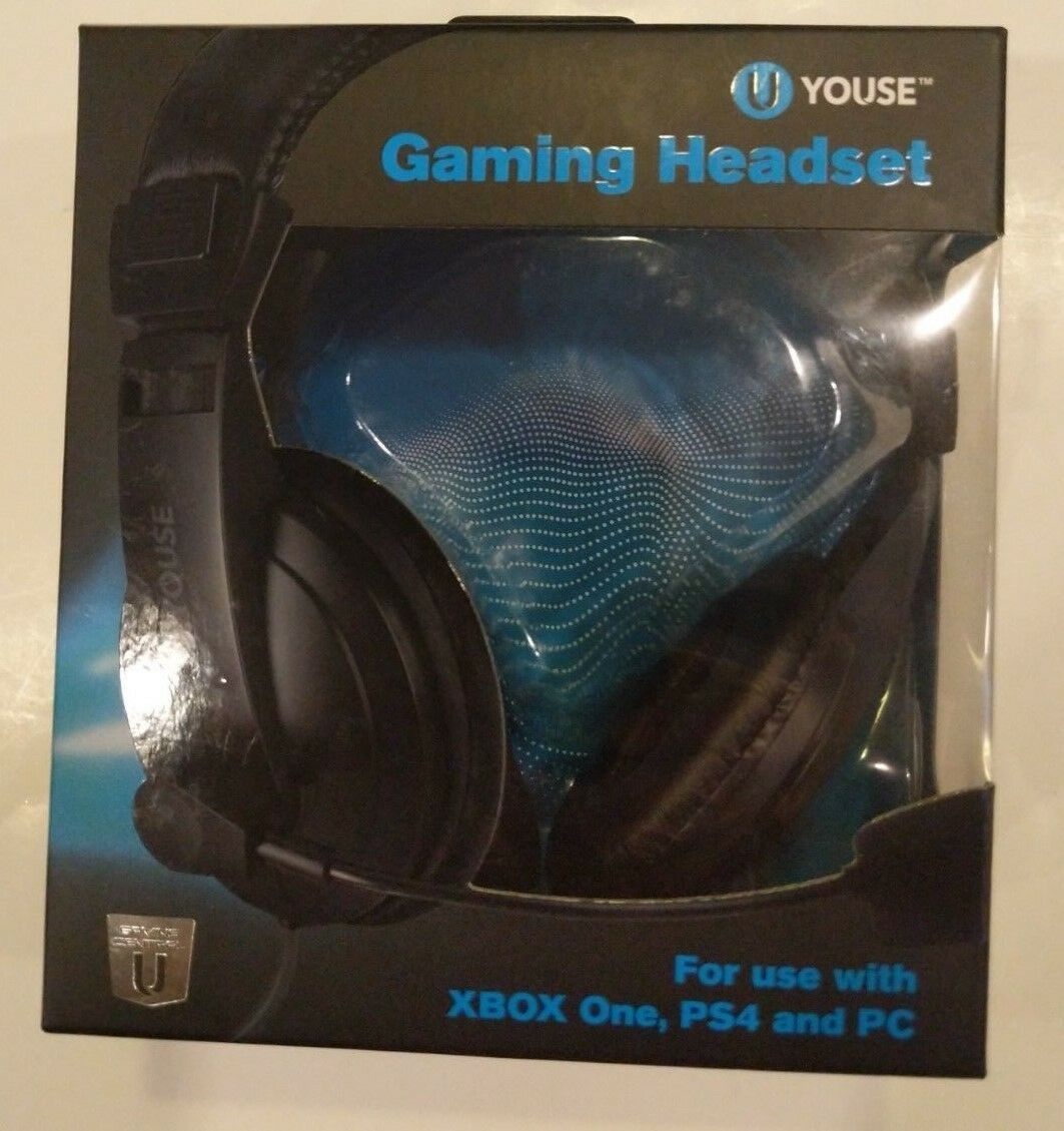 New U YOUSE GAMING HEADSET XBOX ONE, PS4, AND PC, With Built In Mic