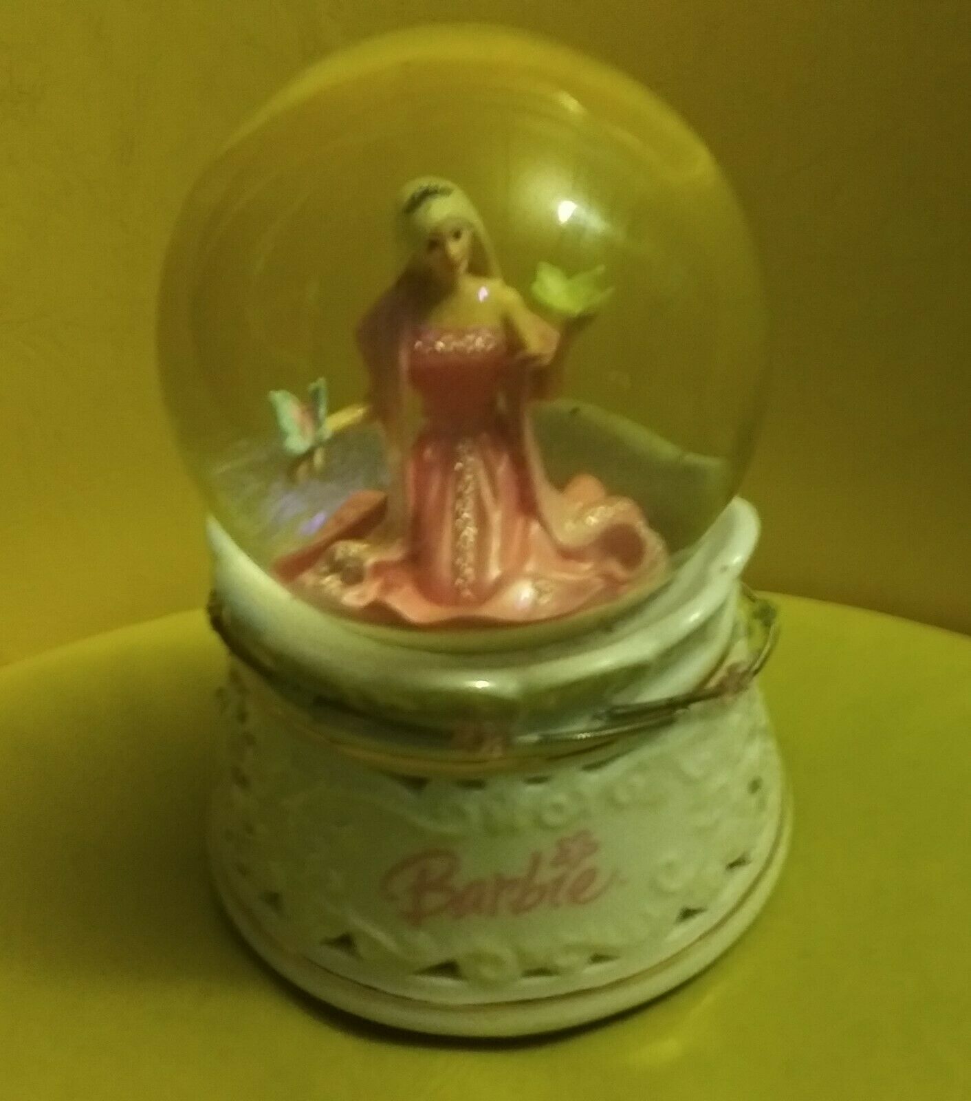 Collectible Barbie Musical Snow Globe Blue Danube Waltz - Snowglobes