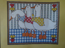 Columbia-Minerva COUNTRY TRIO Stamped Cross Stitch Kit #6904  - 16&quot; x 20&quot; - $9.90