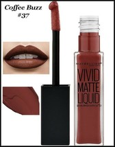 2 X Maybelline Color Sensational Vivid Matte Liquid Lipstick    COFFEE BUZZ #37 - $11.75