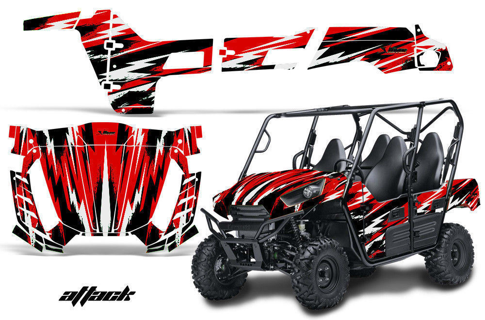 UTV Graphics Kit Decal Wrap For Kawasaki Teryx 800 4 Door 20122015 ATTACK RED Accessories