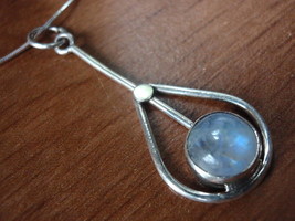 Blue Moonstone Teardrop 925 Silver Pendant Corona Sun Jewelry - $18.31