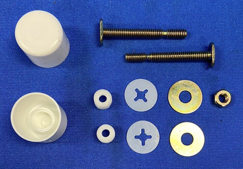 Everbilt 1/4 in. x 21/4 in. Toilet Bolts with Caps 1000055038 (MISSING
