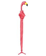 Pink Flamingo Design Full Size Umbrella Unique Design With Standing Feet Tip  image 2
