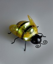 Solar Bumble Bee Figurine Mountable Black Yellow 6" long Illuminate the Night image 2