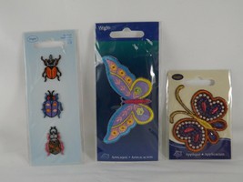 Wrights Fabric Iron-On Appliques - New - Butterflies & Insects - $4.99