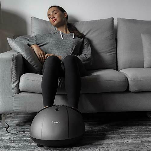 Breo Foot Massager with Heat, Deep Rolling Kneading Therapy Massage Air