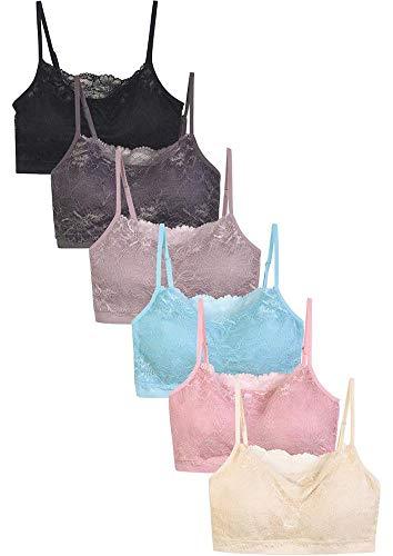 I&S Women's 6 Pack Seamless Sports Bras - Regular One Size or Plus Size (Floral