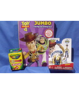 Toys Lot of 3 New Toy Story Coloring Book Woody Hatch n Heroes &amp; 24 Crayons - $14.95