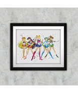 Sailor Moon Anime printables Painting, Sailor Moon art Print, Sailor Moo... - $2.80