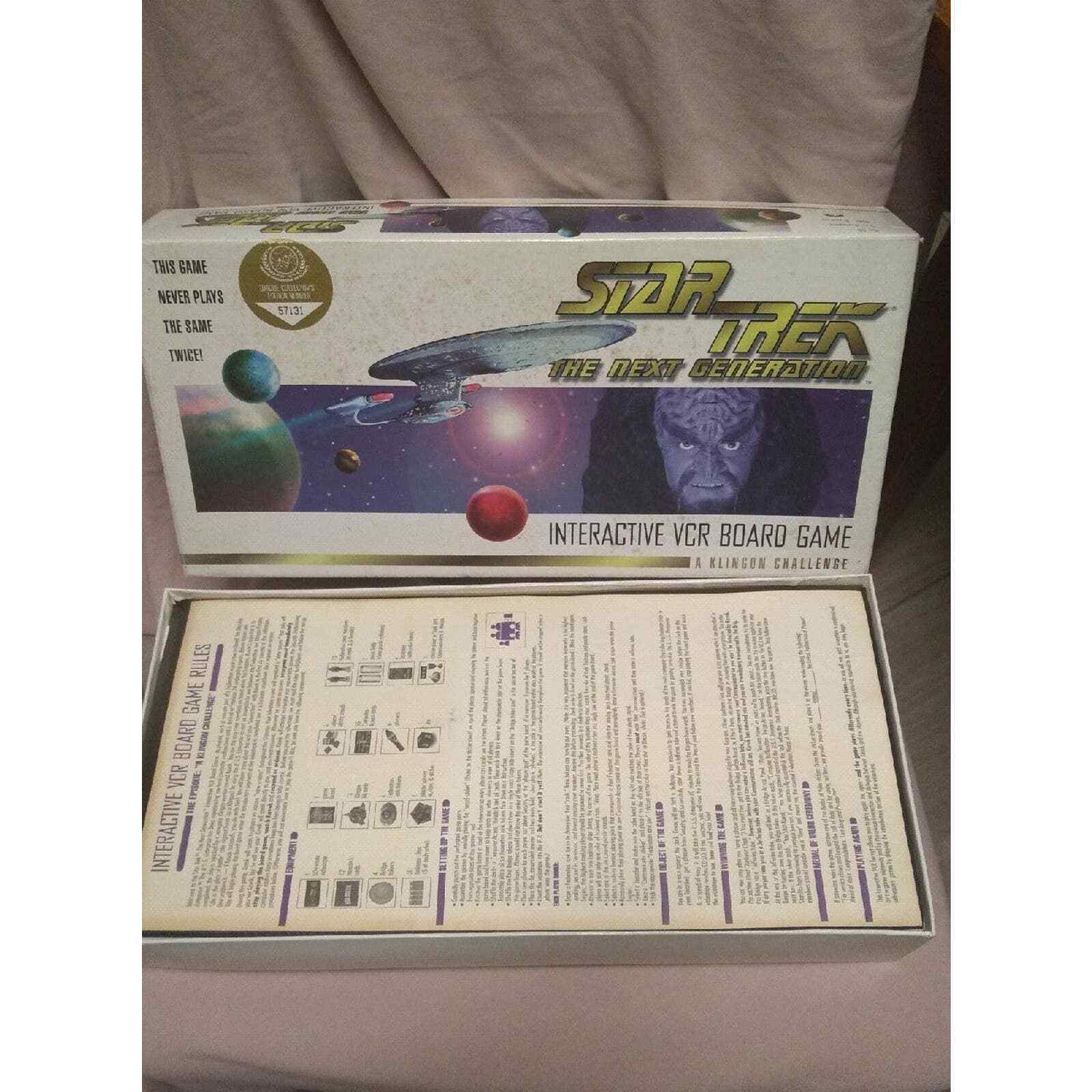Star Trek The Next Generation Interactive VCR Board Game Contemporary