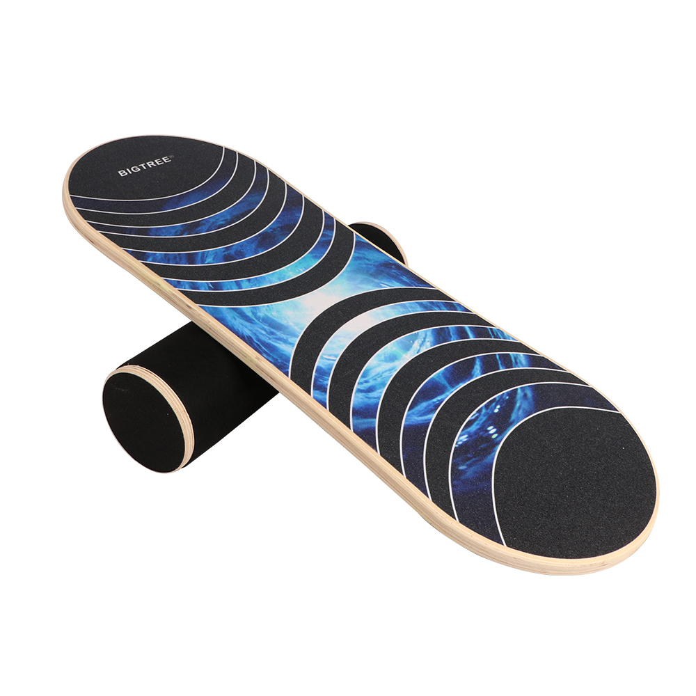 Wooden Balance Board Trainer Roller Snowboard Surf Hockey Skateboard Fitness