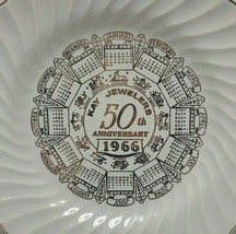 1966 Kay Jewler&#39;s 50th Year Anniversary Sheffield Bone White USA Plate G... - £36.75 GBP