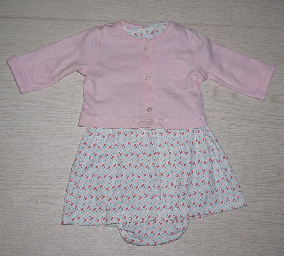 Biscotti Baby Girls Footie Romper Coverall Light Pink Swan NWT