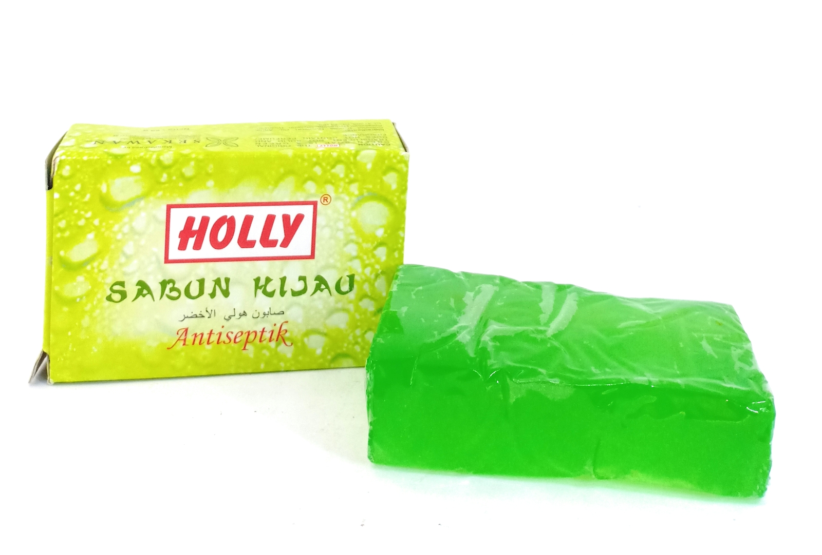 Holly Sabun Hijau Green Soap Antiseptic, 80 Gram (Pack of 3)