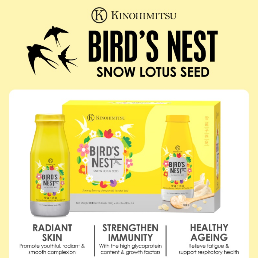 NEW LAUNCH Kinohimitsu Birds Nest with Snow Lotus Seed (180g x 6's