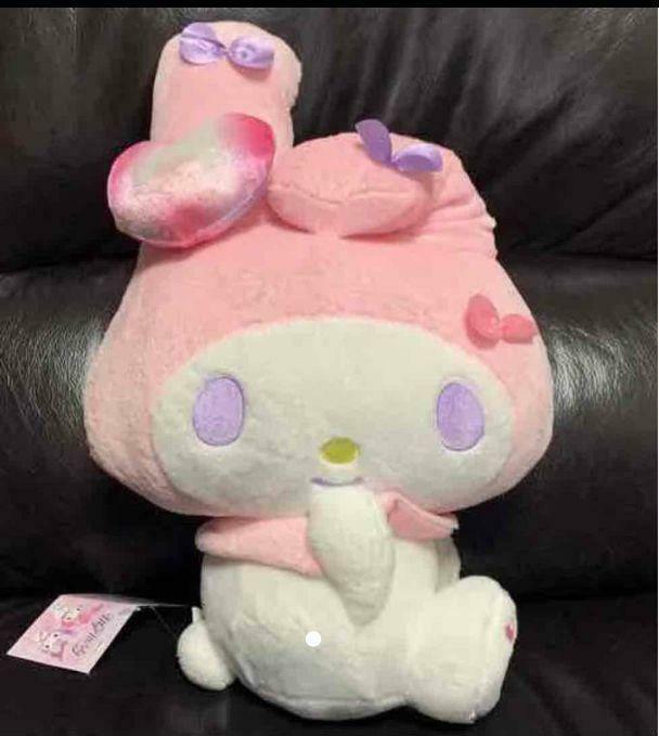 SANRIO Kuromi Strawberry Plush Mascot Soft Toy Ribbon 20cm Prize 2020 My Melody