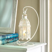 White Fancy Candle Lantern With Stand - $37.00