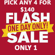 MAY 4-5 WED-THURS FLASH SALE! PICK ANY 4 LISTED FOR $140 OFFER DISCOUNT - $280.00
